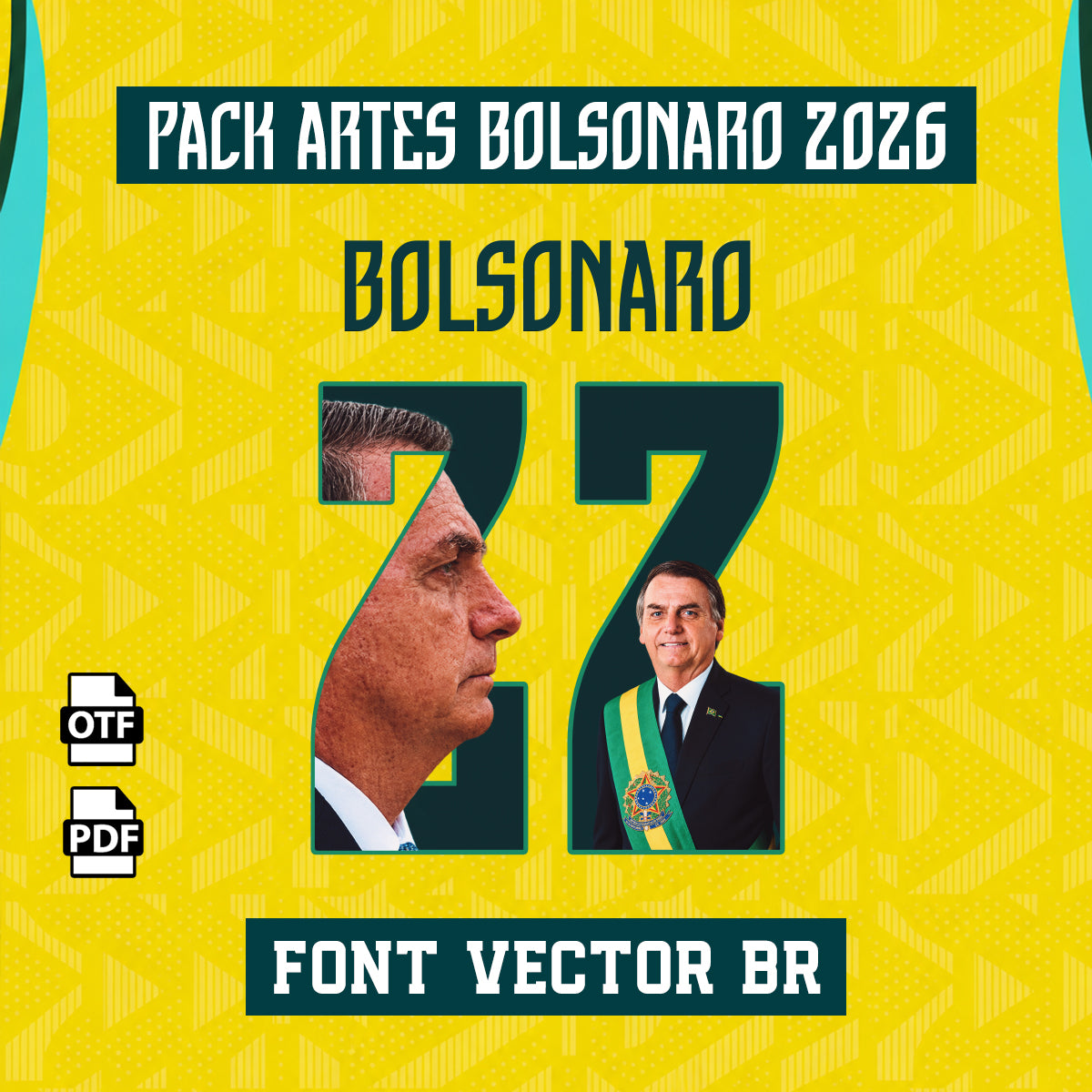 Pack Artes Bolsonaro 2026 (3 ARTES) 4K