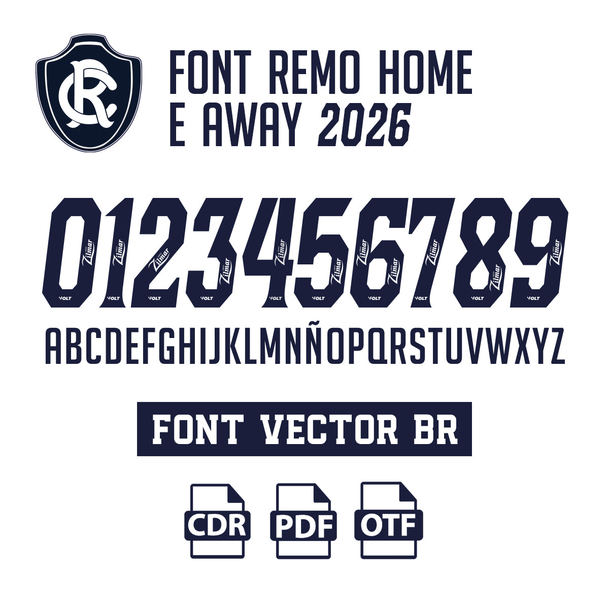 Font Remo Home e Away 2026 Vector