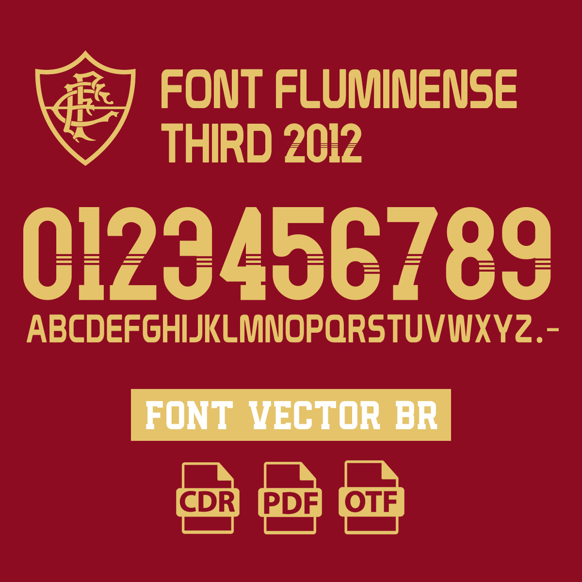 Font Fluminense Third 2012 Vector