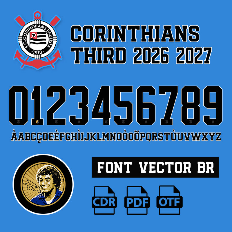 Font Corinhians Third 2026 Vector