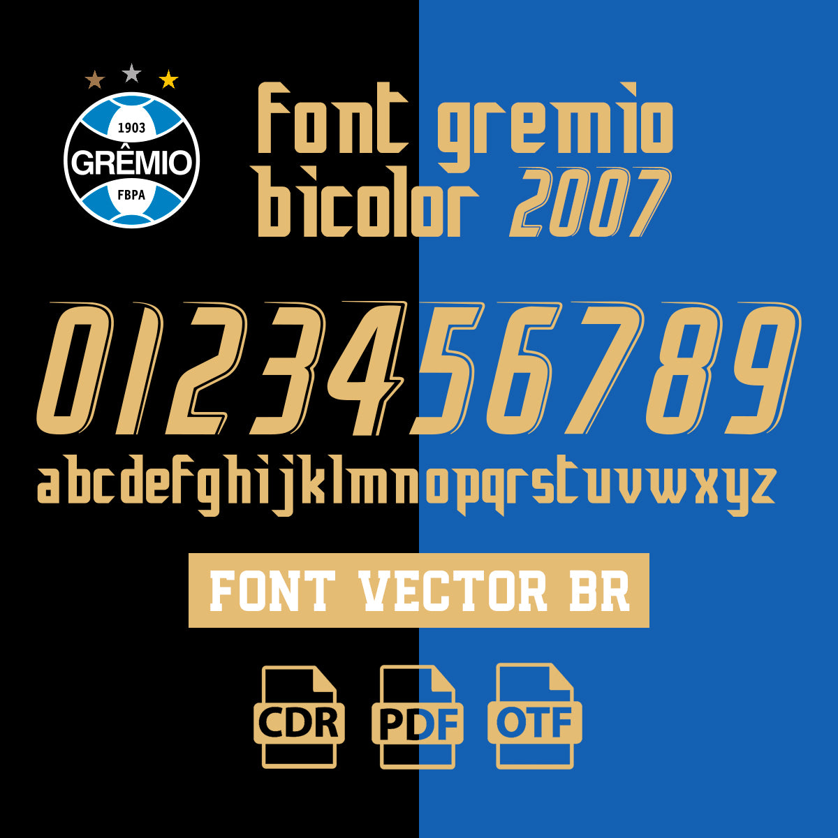 Font Grêmio Bicolor Libertadores 2007 Vector