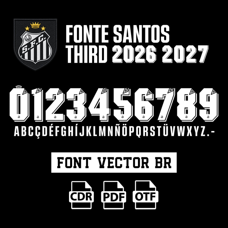Font Santos FC Third 2026 Vector