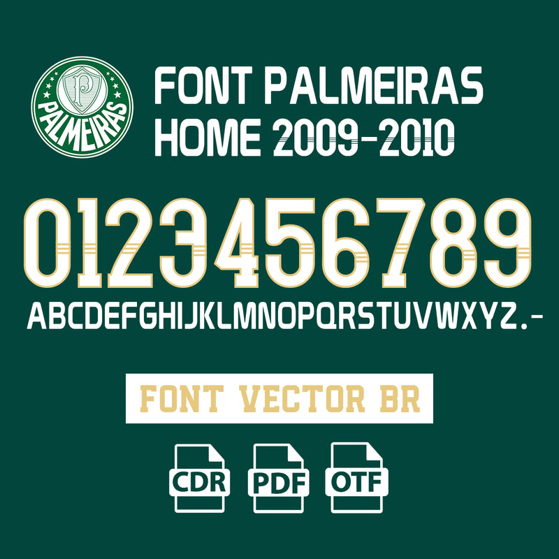 Font Palmeiras Home 2009/10 Vector