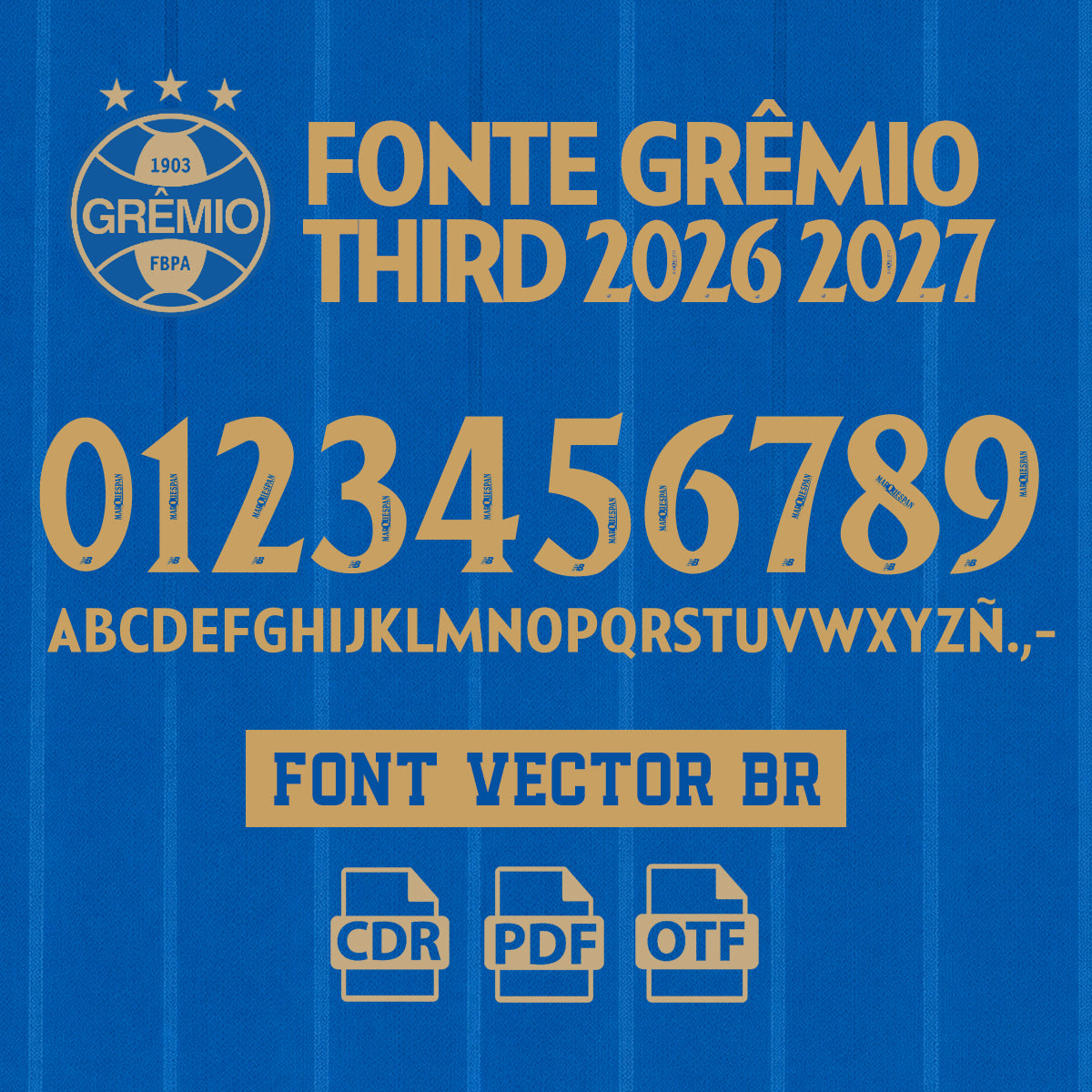 Font Grêmio Third 2026 Vector