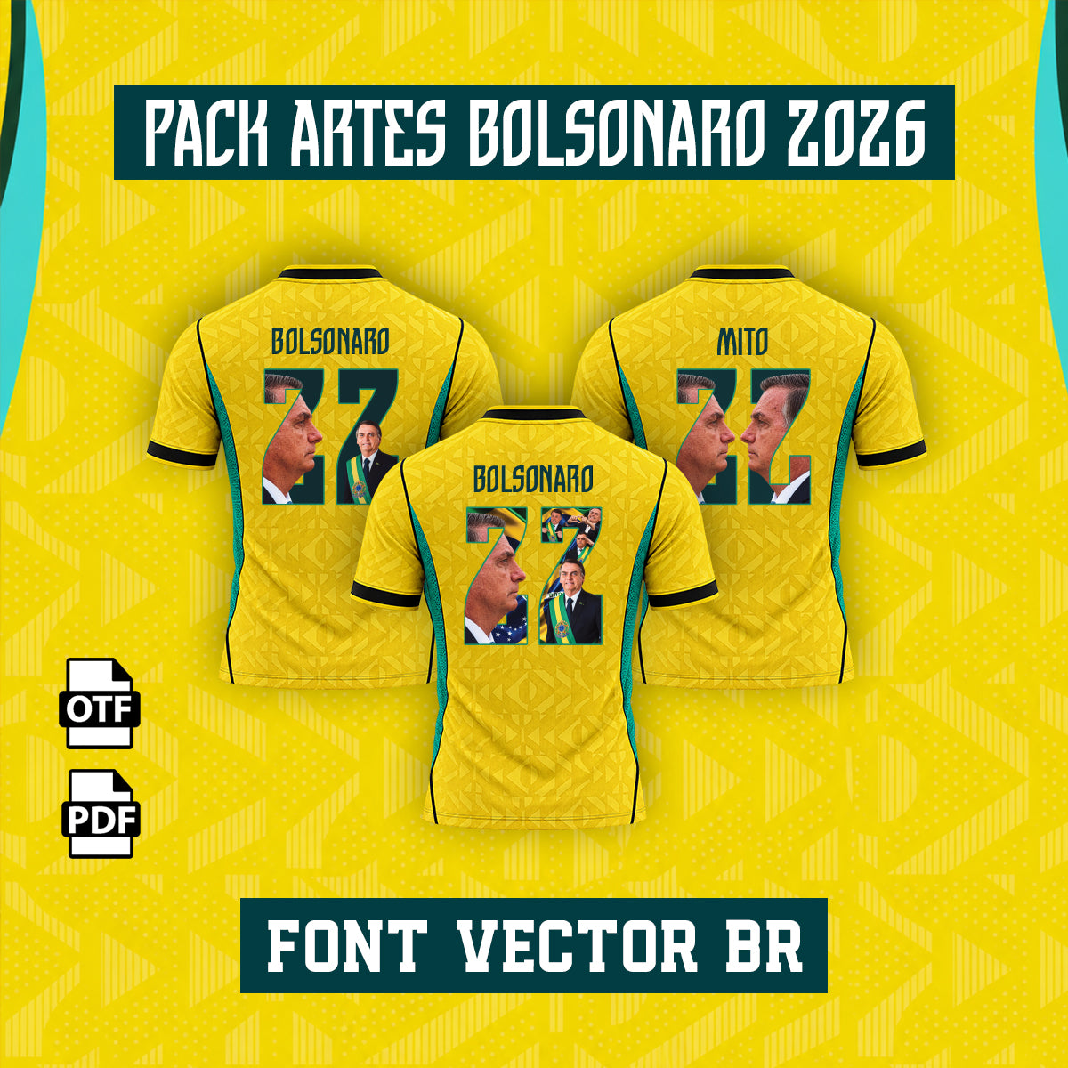 Pack Artes Bolsonaro 2026 (3 ARTES) 4K