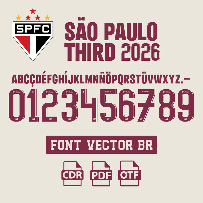 Font São Paulo Third 2026 Vector