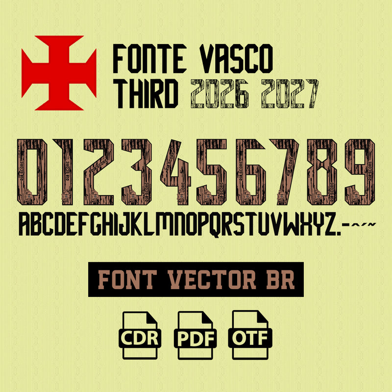 Font Vasco da Gama Third 2026 Vector