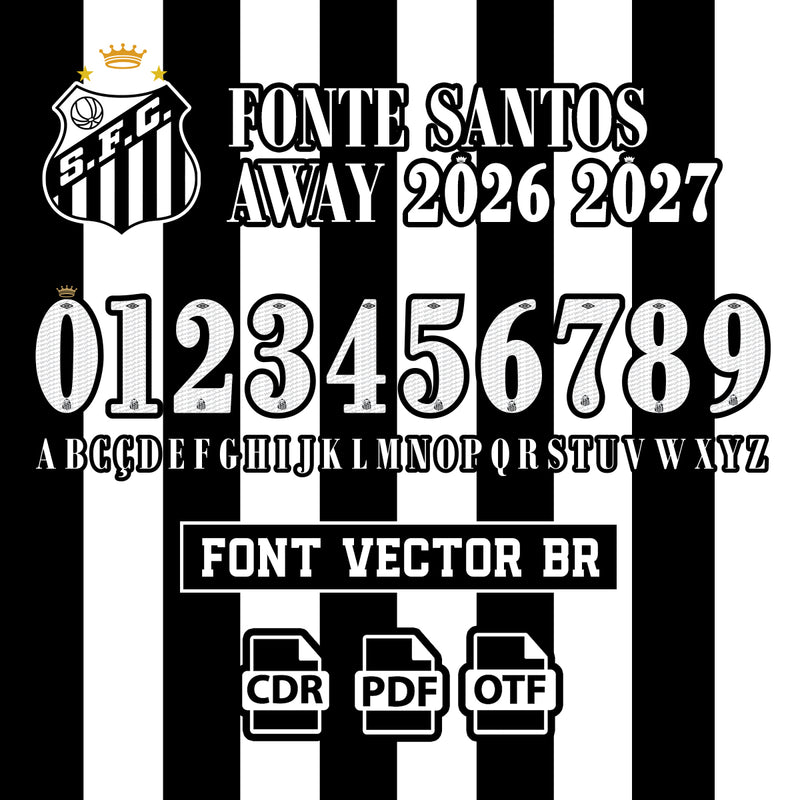 Font Santos FC Away 2026 Vector