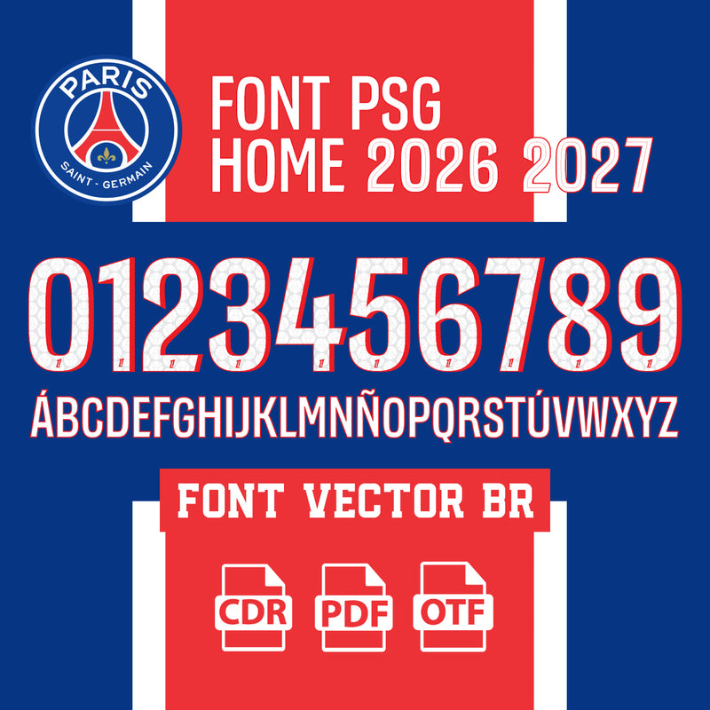 Font PSG Home 2026/27 Vector