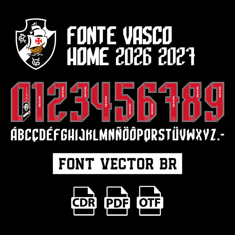 Font Vasco da Gama Home 2026 Vector