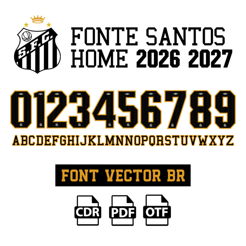 Font Santos FC Home 2026 Vector