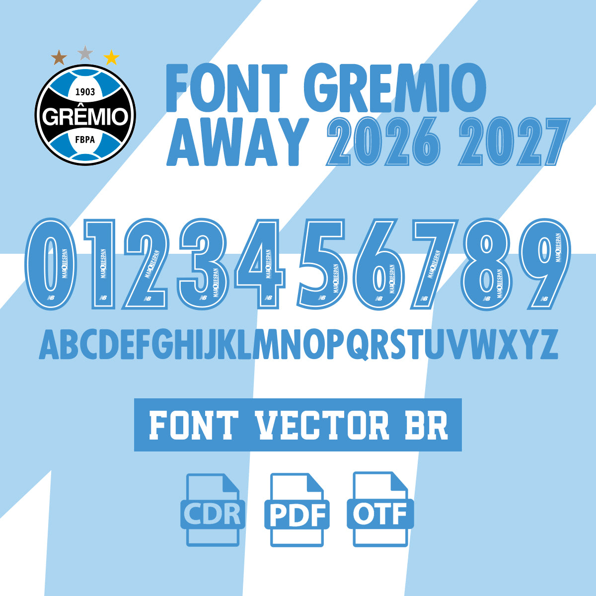 Font Grêmio Away 2026 Vector